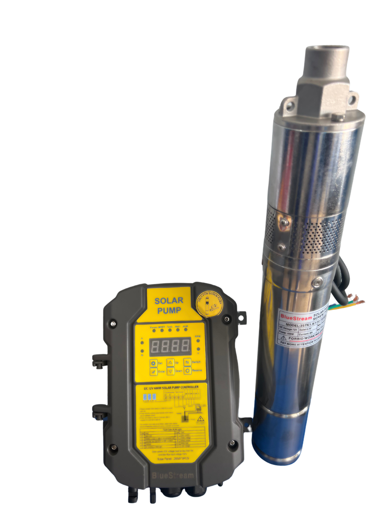 3STK1.2-85 0.5HP 24V SUBMERSIBLE WELL PUMP, 1000L/HR, MAX HEAD 85M C/W  CONTROLLER